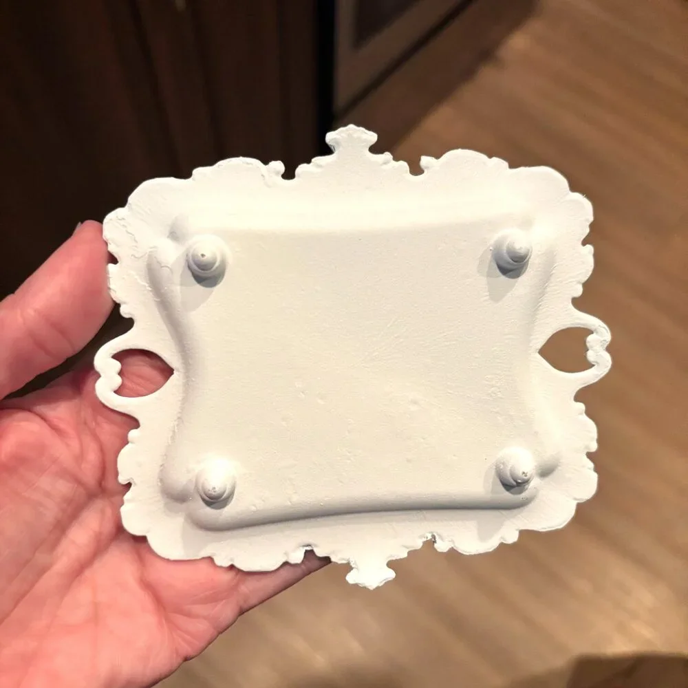 NWOT | Vintage/Antique White Metal Jewelry Tray or Trinket Dish
